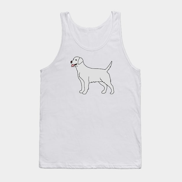 Silver Labrador Tank Top by Kelly Louise Art